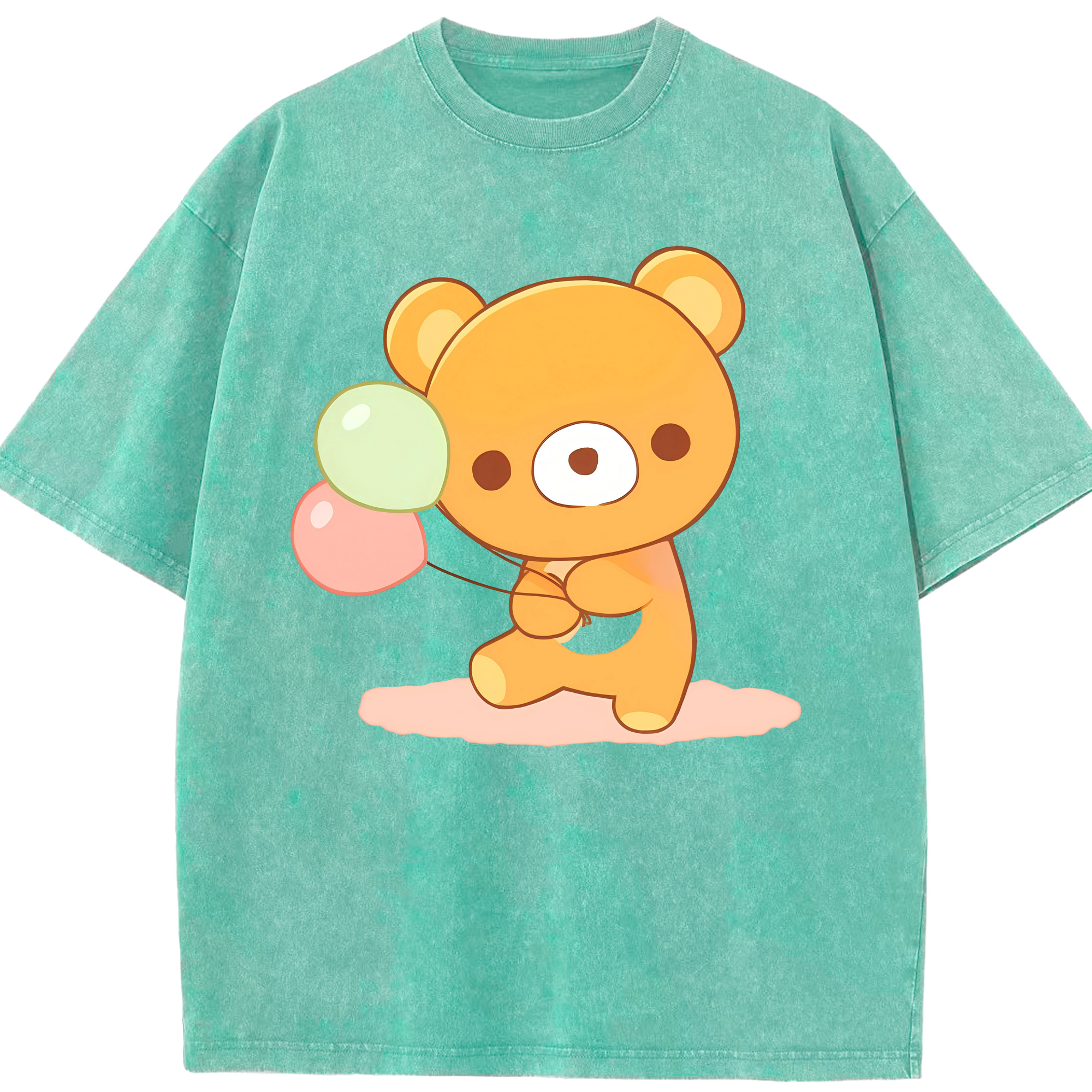 （画像用） リラックマ リラックマ キイロイトリ Rilakkuma Korilakkuma Kiiroitori 綿100% ヴィンテージ風 半袖Tシャツ（フロントプリント）